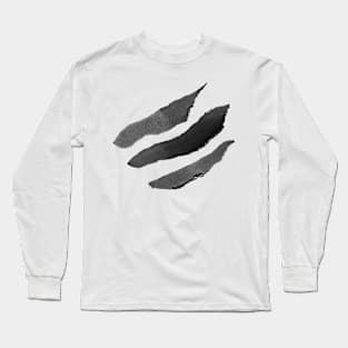 Ink Stripes - Abstract Minimal / Dark Grey Long Sleeve T-Shirt